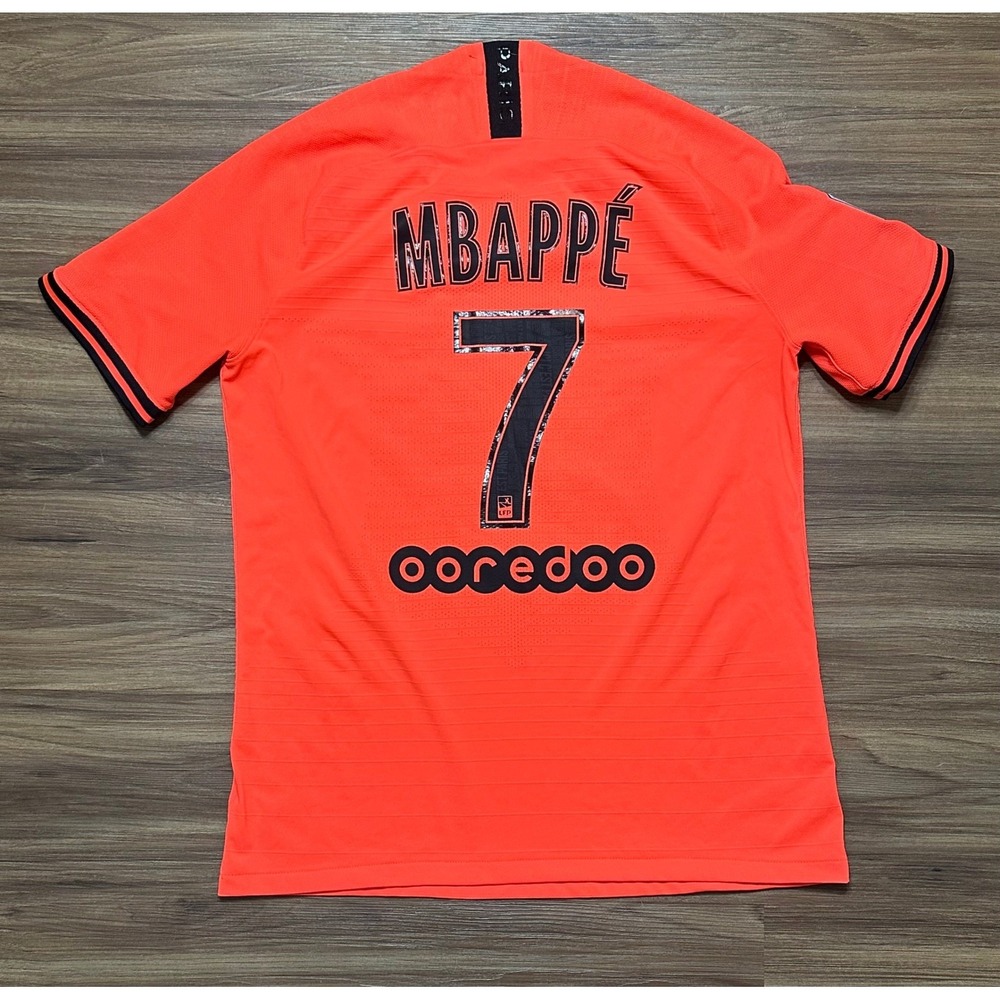 Nike Jordan Paris Saint-Germain PSG 19/20 Mbappe #7 Vaporknit Soccer Jersey Sz L - Picture 11 of 13